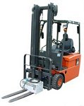Finance repossessed used nissan 3 wheel fork lift truck, sold by forklift & access sales